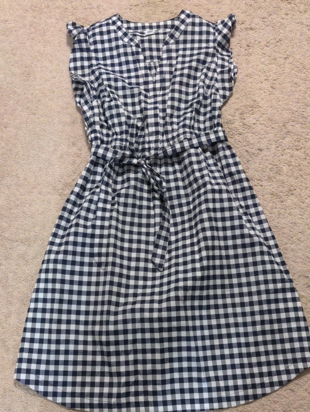 Old Navy Navy and White Gingham Dress